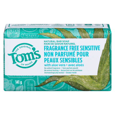 Tom's of Maine Natural Bar Soap Fragrance Free Sensitive 141 g, $7.09/100g