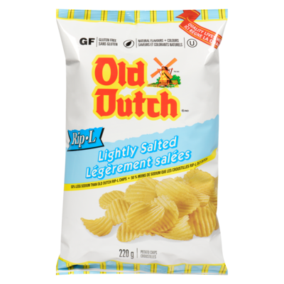 Old Dutch Potato Chips Lightly Salted 220 g, $1.81/100g