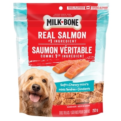 Milkbone Real Salmon #1 Ingredient, Soft & Chewy Mini Salmon Recipe Dog Treat 252 g, $1.79/100g