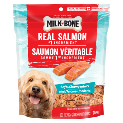 Milkbone Dog Treats Soft & Chewy Mini's Salmon Recipe 252 g, $2.18/100g