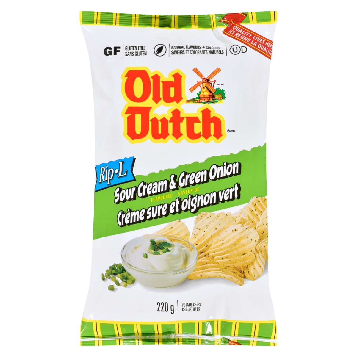 Old Dutch Potato Chips Sour Cream 'n Onion Flavoured