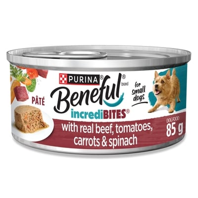 Purina Beneful Incredibites Wet Dog Food Pâté with Real Beef 85 g, $1.40/100g