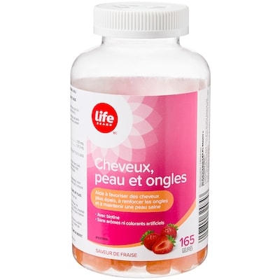 Cheveux, peau et ongles à saveur de fraise, 165&nbsp;gélifiés