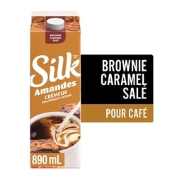 Silk Crémeur à café, amandes au caramel salé et brownie 890 ml, 0,65 $/100ml