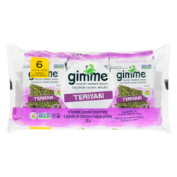 Gimme Organic Roasted Seaweed Snacks Teriyaki Value Pack 5 g, $180.00/100g