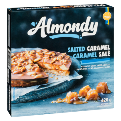 Cake With Salted Caramel Topped With Crunchy Peanuts
