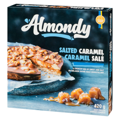 Cake With Salted Caramel Topped With Crunchy Peanuts