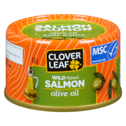 Clover Leaf Wild Flaked Salmon Olive Oil 80 g, $3.74/100g