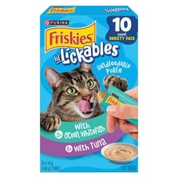 Purina Friskies Lil' Lickables Cat Treats Tuna & Ocean Whitefish Variety Pack 10 Count 141.75 g, $5.64/100g