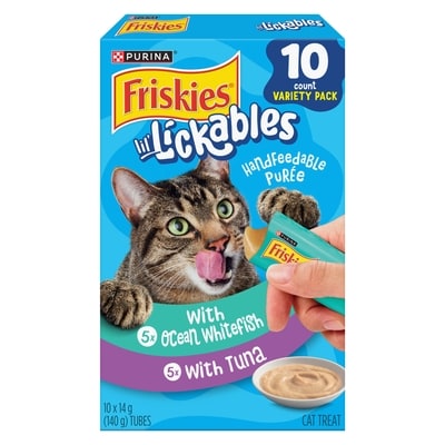 Purina Friskies Lil' Lickables Cat Treats Tuna & Ocean Whitefish Variety Pack 10 Count 141.75 g, $5.99/100g