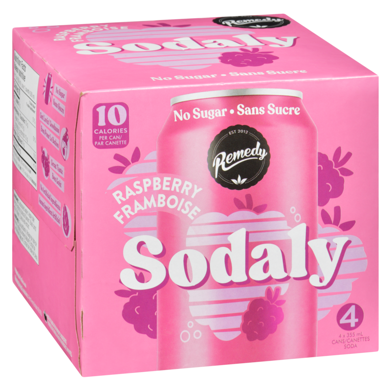 Sparkling Beverage, Raspberry, 4 Pack