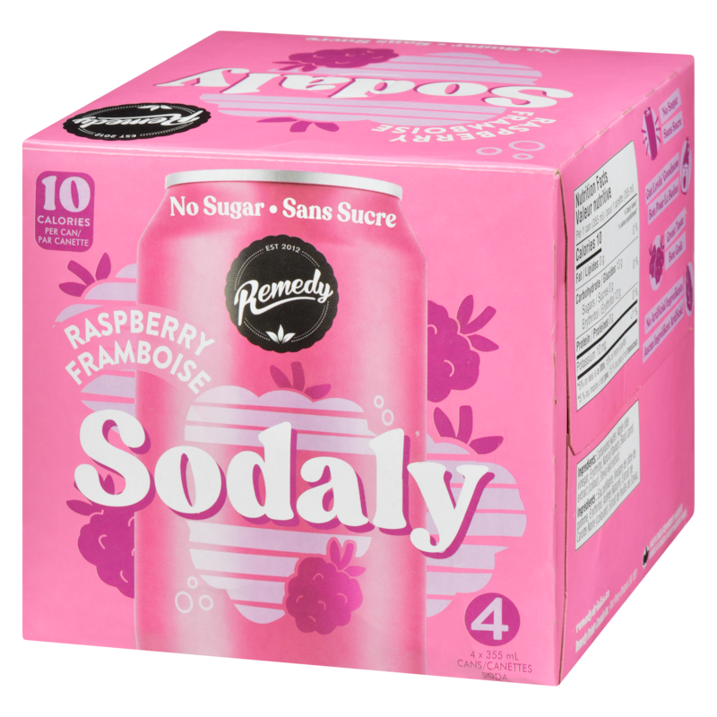 Sparkling Beverage, Raspberry, 4 Pack