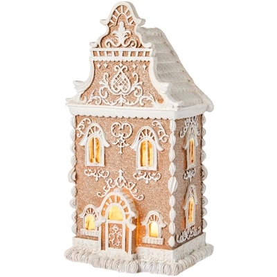 Décoration lumineuse en forme de maison en pain d’épice