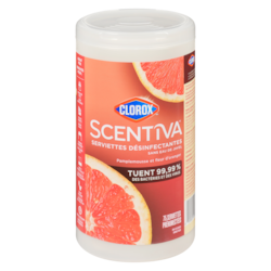 Clorox Serviettes désinfectantes pamplemousse et fleur d'oranger 75 ea, 0,10 $/1ch