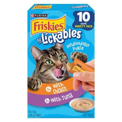 Purina Friskies Lil' Lickables Cat Treats Tuna & Chicken Variety Pack 10 Count 141.75 g, $5.64/100g