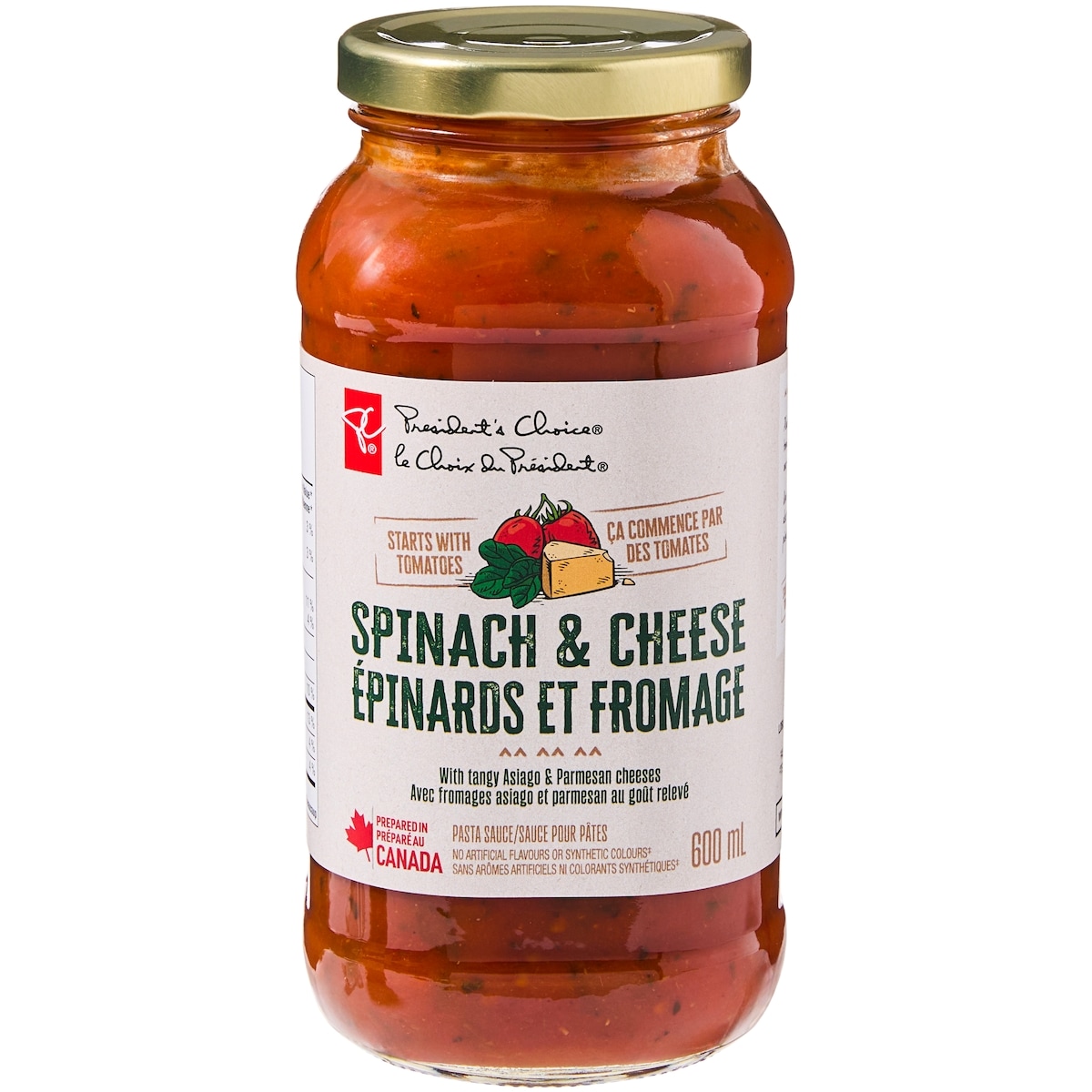President's Choice Spinach and Cheese Pasta Sauce