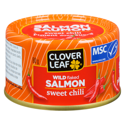 Clover Leaf Wild Flaked Salmon Sweet Chili 80 g, $4.36/100g