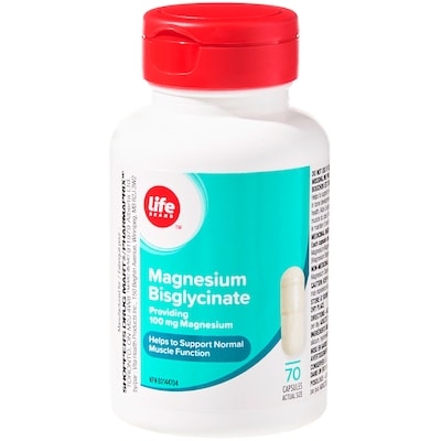 Life Brand Magnesium Bisglycinate 100 mg 70 Capsules 70 ea, $0.09/1ea