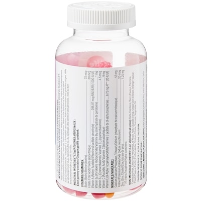 Multivitamine gélifiée Spectrum pour femmes, saveurs d’orange, de pêche et de baies, 130 gélifiés.