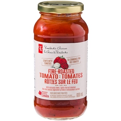 le Choix du Président Sauce pour pâtes aux tomates rôties au feu 600 ml, 0,83 $/100ml