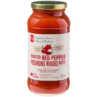 President's Choice Pasta Sauce, Roasted Red Pepper 600 ml, $0.83/100ml