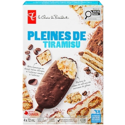 le Choix du Président Barres de crème glacée Pleines de Tiramisu 4x72.0 ml, 2,08 $/100ml