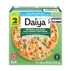 Daiya Dairy Free Gluten Free Veggie Lovers Personal Size Pizza (2 Pizzas) 2 ea, $5.75/1ea