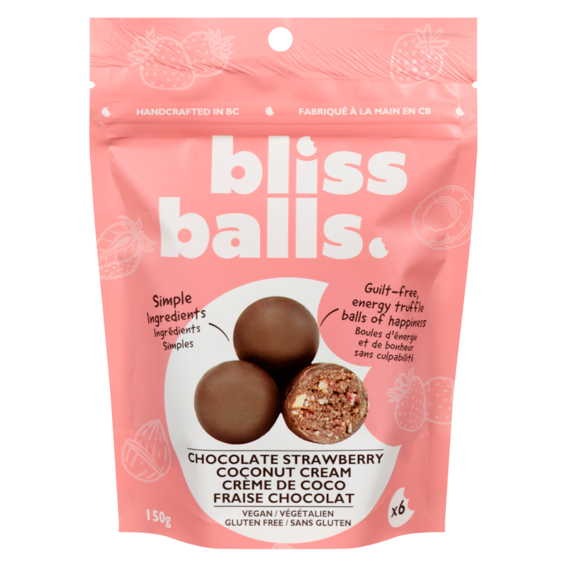 Guilt-Free, Energy Truffle Balls Of Happiness Chocolate Strawberry Coconut Cream