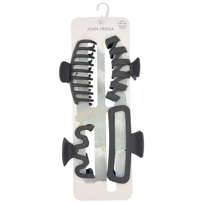 John Frieda John Frieda 4Pc Assorted Claw Clips Medium Black 4 ea, $3.75/1ea