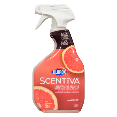 Clorox Nettoyant désinfectant vaporisateur pamplemousse et fleur d'oranger 709 ml, 0,92 $/100ml
