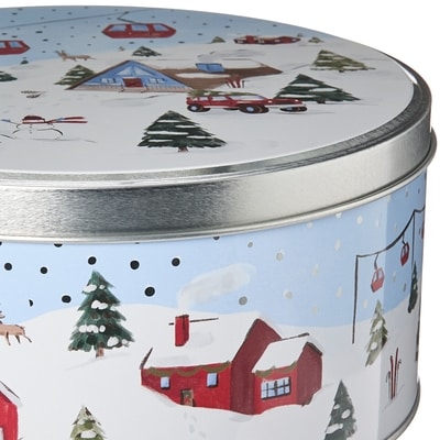 Large Round Tin - Hit the Slopes
