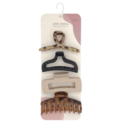 John Frieda John Frieda 4Pc Assorted Claw Clips, Medium 4 ea, $3.75/1ea