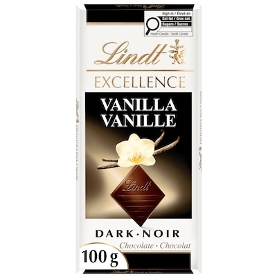 Lindt Barre de chocolat noir à la vanille EXCELLENCE 100 g, 6,99 $/100g