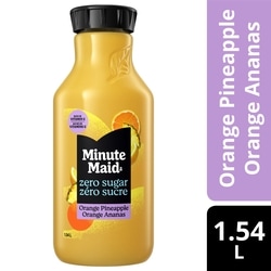 Minute Maid Boisson aux fruits zéro sucre Orange ananas bouteille 1.54 l, 0,36 $/100ml