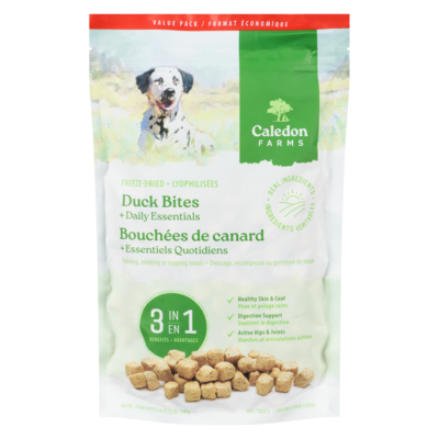 Caledon Farms Dog Treats Freeze-Dried Duck Bites Value Pack 240 g, $9.58/100g