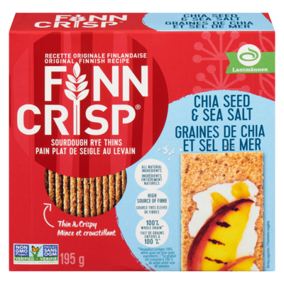 Finn Crisp Sourdough Rye Thins Chia Seed & Sea Salt 195 g, $2.05/100g