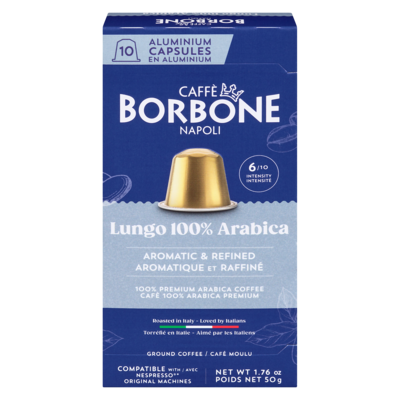 Caffe Borbone Capsules de café lungo 100 % arabica, paquet de 10 10 ea, 0,95 $/1ch