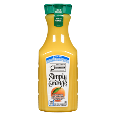 Simply 100% Pure & Natural Orange Juice With Calcium 1.36 l, $0.48/100ml