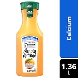 Simply Jus d'orange avec calcium Jus bouteille 1.36 l, 0,59 $/100ml