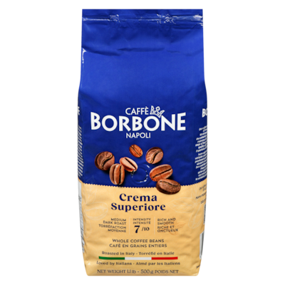 Caffe Borbone Whole Coffee Beans, Crema Superiore 500 g, $4.00/100g