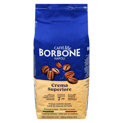 Caffe Borbone Whole Coffee Beans, Crema Superiore 500 g, $4.00/100g