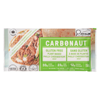 Carbonaut Wrap Gluten Free Plant Based Philly Cheesesteak 156 g, $4.61/100g