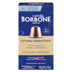 Caffe Borbone Aluminum Coffee Capsules, Crema Superiore, 10 Pack 10 ea, $0.95/1ea