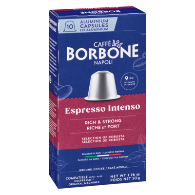 Aluminum Coffee Capsules, Espresso Intenso, 10 Pack