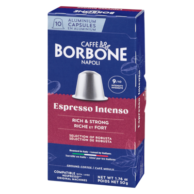 Aluminum Coffee Capsules, Espresso Intenso, 10 Pack