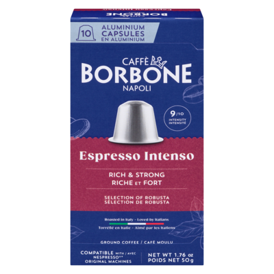 Caffe Borbone Capsules de café en aluminium espresso intenso, paquet de 10 10 ea, 0,95 $/1ch