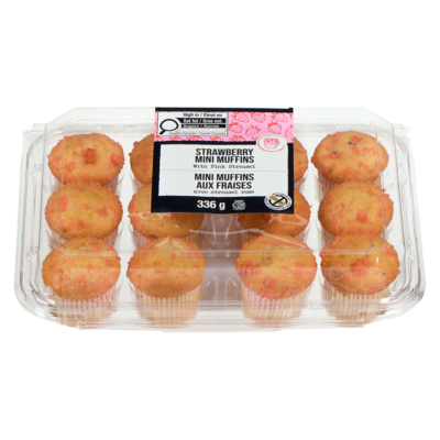 FGF Mini Muffins, Strawberry with Pink Streusel 336 g, $1.49/100g