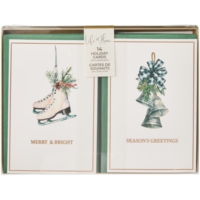 null Holiday Cards 14 Pack - Skates and Bells 14 ea, $0.71/1ea
