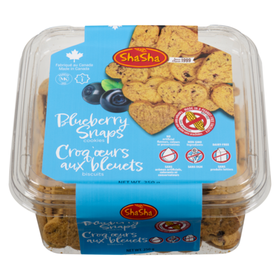 Sha Sha Cookies Blueberry Snaps 250 g, $2.80/100g
