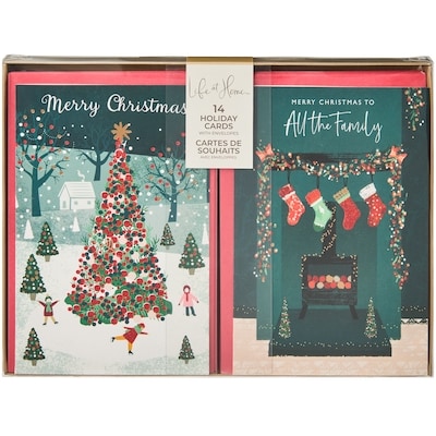 null Ensemble de 14 cartes de souhaits – ambiance chaleureuse des Fêtes 14 ea, 0,71 $/1ch